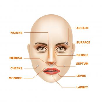 Visage types de piercing stud le havre v2
